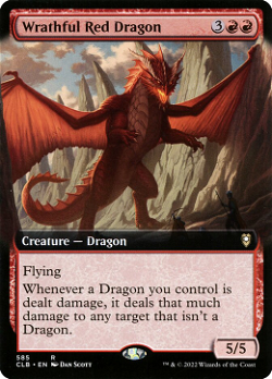 Dragón rojo iracundo