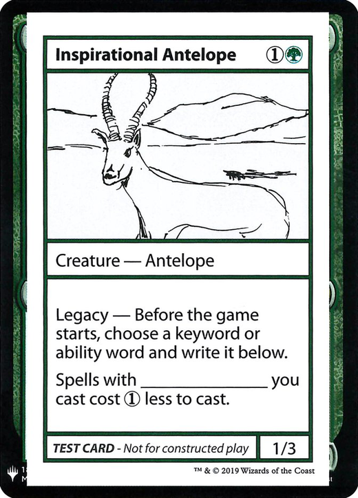 Inspirational Antelope Playtest image