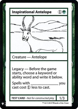 Inspirational Antelope Playtest