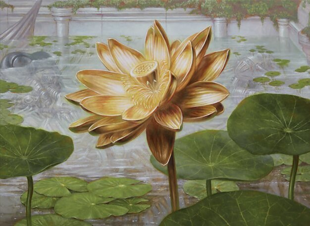 Gilded Lotus Crop image Wallpaper