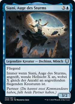 Siani, Auge des Sturms