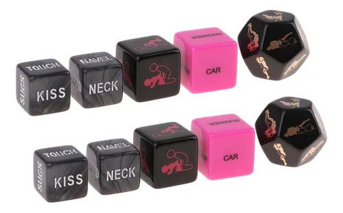 8 Pcs Sex Game Dice D6 D12 Para Casal Romântico Erótico Bril Crop image Wallpaper