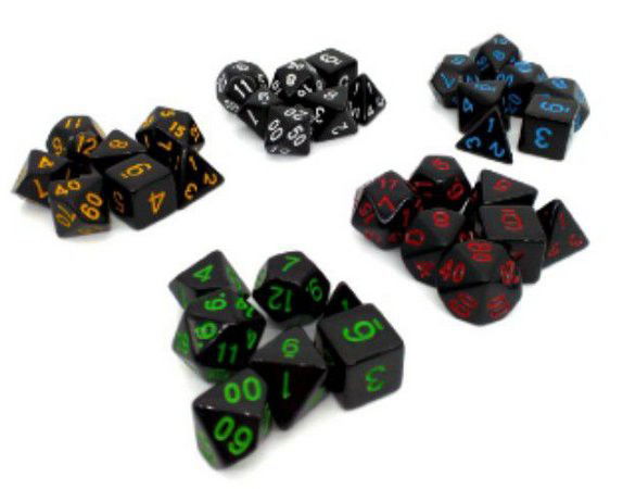 Conjunto Com 7 Dados Para Rpg (Importado) Crop image Wallpaper