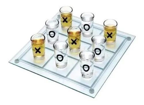 Da Velha Tabuleiro E Copos De Vidro 25ml Drink Bebida Crop image Wallpaper