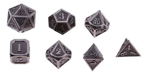 Definir 7 Morrer Metal Poliédrico Dados Para Dungeons E Dra Crop image Wallpaper