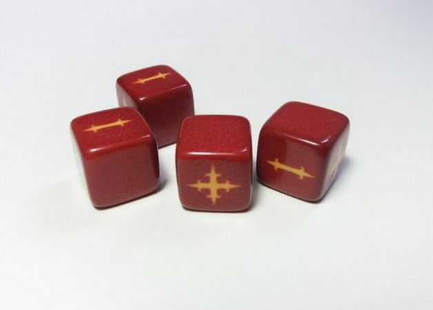 RPG FATE - Dados 6 Faces, Kit com 4 unidades - Vermelho Classico Crop image Wallpaper