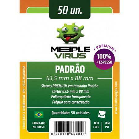 Sleeve Meeple Vírus Premium Padrão (63,5mm x 88mm) Crop image Wallpaper