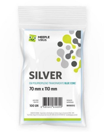 Sleeves Meeple Virus Blue Core Silver  (70X110Mm) Crop image Wallpaper