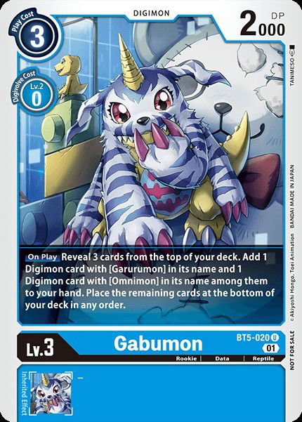 Gabumon BT5-020 Crop image Wallpaper