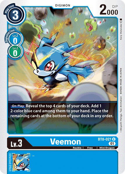 Veemon BT8-021 Crop image Wallpaper