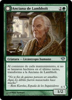 Anciana de Lambholt // Licántropo lomo plateado