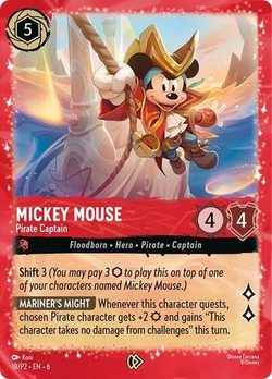 carta spoiler Mickey Mouse - Pirate Captain