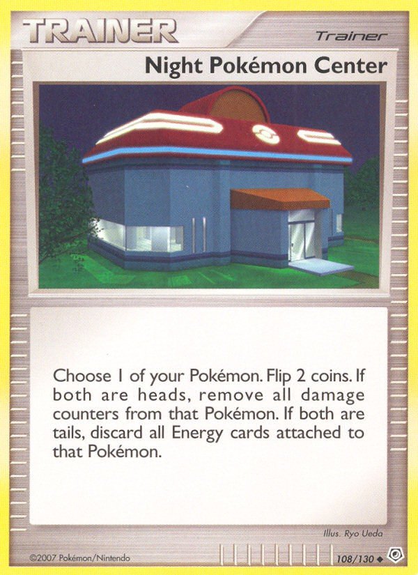 Night Pokémon Center DP 108 Crop image Wallpaper