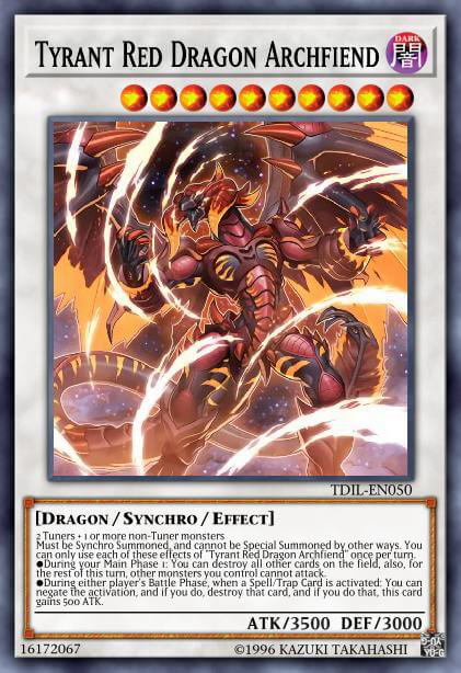 Tyrant Red Dragon Archfiend TCG YGO Cards