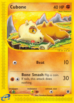 Cubone EX 103 岩石头 Pokémon. image
