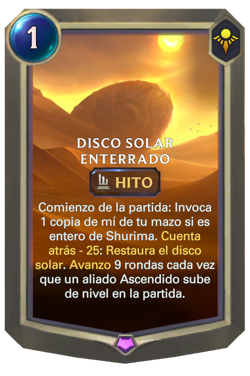 Disco solar enterrado