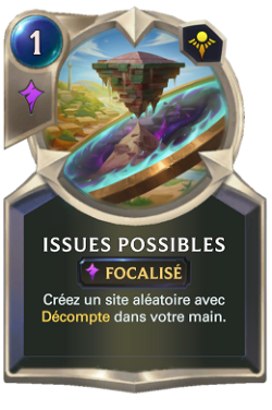 Issues possibles