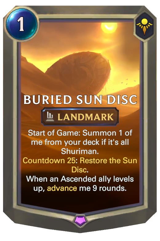 Buried Sun Disc | Legends of Runeterra LOR Cards