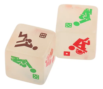 2pcs Brilho No Escuro 6 Lados Adulto Dice Casal Jogo De Prel Full hd image