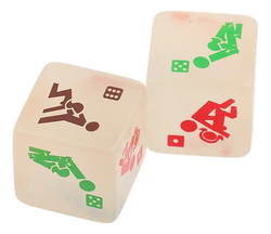 2pcs Brilho No Escuro 6 Lados Adulto Dice Casal Jogo De Prel image