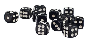 50 X 12mm Opaque Spot Dice Jogos D6 D&d Rpg Preto Full hd image