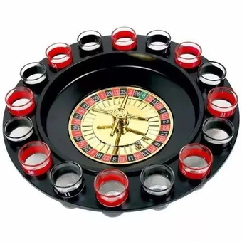 Cassino Shot Com Roleta 16 Copos Bebida Drink Western Full hd image