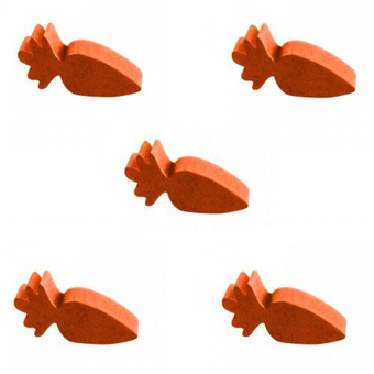 Zanahoria (Pieza de Madera) Kit con 5 Unidades image