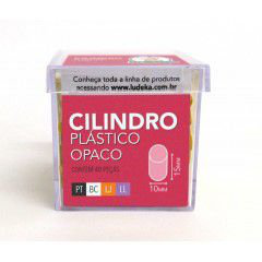 Cilindro Plástico Opaco 40 Peças (Preto, Branco, Laranja E Lilás) image