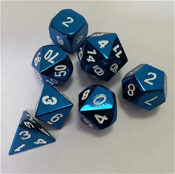 Набор металлических кубиков синего цвета (7 кубиков) image