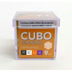 Cube en bois 36 pièces (noir, blanc, orange et lilas) image