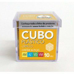 Cubo en plastique opaque de 36 pièces (jaune, bleu, vert et rouge) image