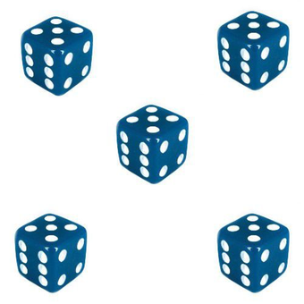 蓝色六面骰子 image