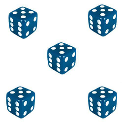 Синий кубик D6 image