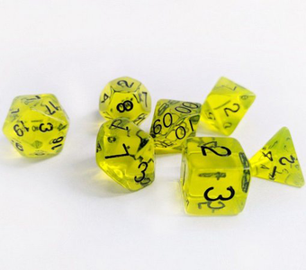 Dados para RPG amarillo claro. image