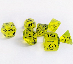 Кубики для ролевых игр, светло-желтые image