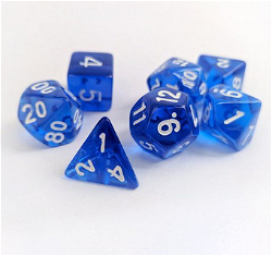 蓝色RPG骰子 image