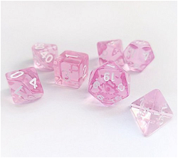 Dice Set for RPG Light Pink