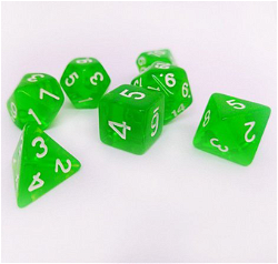 Зеленые кубики для настольной ролевой игры image