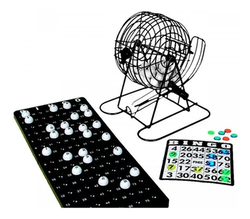 De Bingo Com Globo Giratório De Metal Tabuleiro E Bolas image