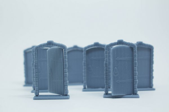Kit de 12 puertas medievales de 28 mm en resina. image