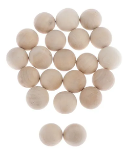 Magideal 20 Pcs Bolas De Madeira Sólida Sem Artesanato De Fu image