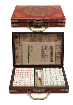 Mahjong Numerado Chinês Definir 144 Telhas Mah image