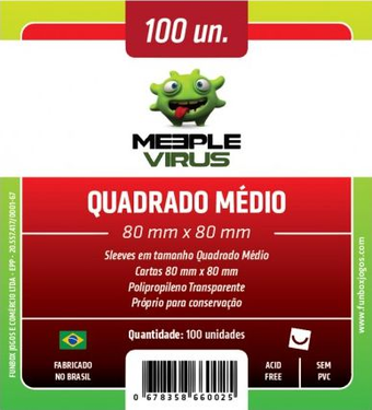 Virus Meeple Cuadrado Mediano (80mm x 80mm) image
