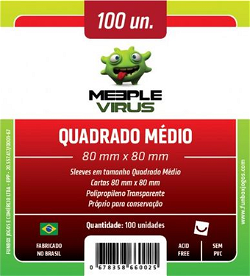 Virus Meeple Cuadrado Mediano (80mm x 80mm)