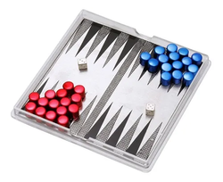 Mini Jogo De Gamão Com Peças Magnéticas. Incasa. image