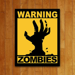 Placa Decorativa: Achtung Zombies image