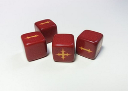 Juego de Mesa RPG FATE - Dados de 6 Caras, Kit con 4 unidades - Rojo Clásico image