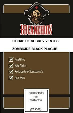 Sleeve Bucaneiros Customizado Fichas de Sobreviventes Zombicide Black Plague image