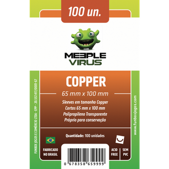 Sleeve Meeple Vírus Copper (65mm x 100mm) Full hd image