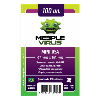Sleeve Meeple Vírus Mini USA (41mm x 63mm) Full hd image
